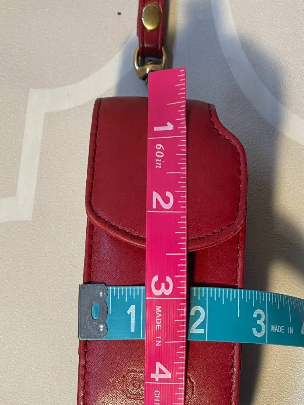 Coach Vintage 90s Burgundy Leather Cell Phone Belt Case | Wristlet Pouch